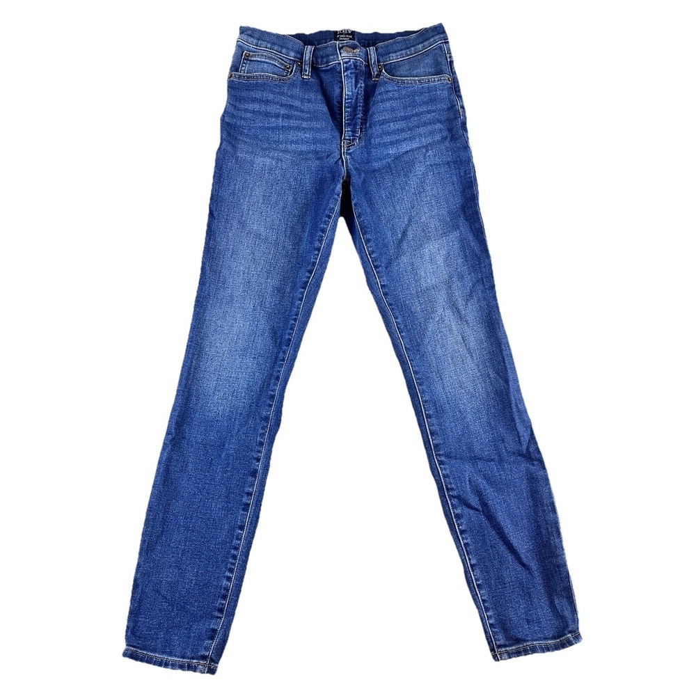 J Crew 9 " Mid Rise Skinny ‎ Jeans Blue Wash Size 27
